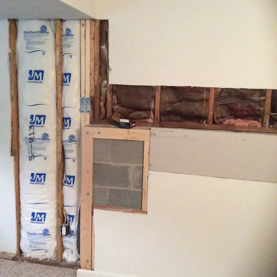 Wall insulation replacement during Contents Cleaning & Restoration in Superior